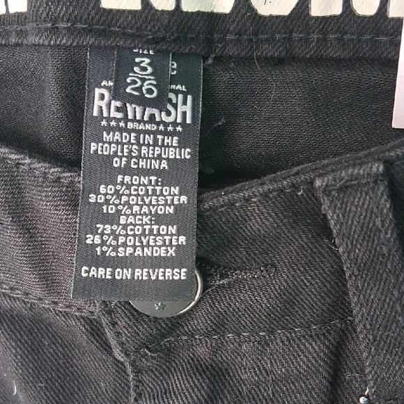 Rewash Black Skinny Distressed Jeans - Picture 3 of 6